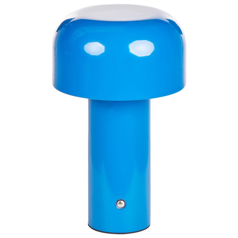 Lampada da tavolo senza fili in ferro blu per interni e per esterni