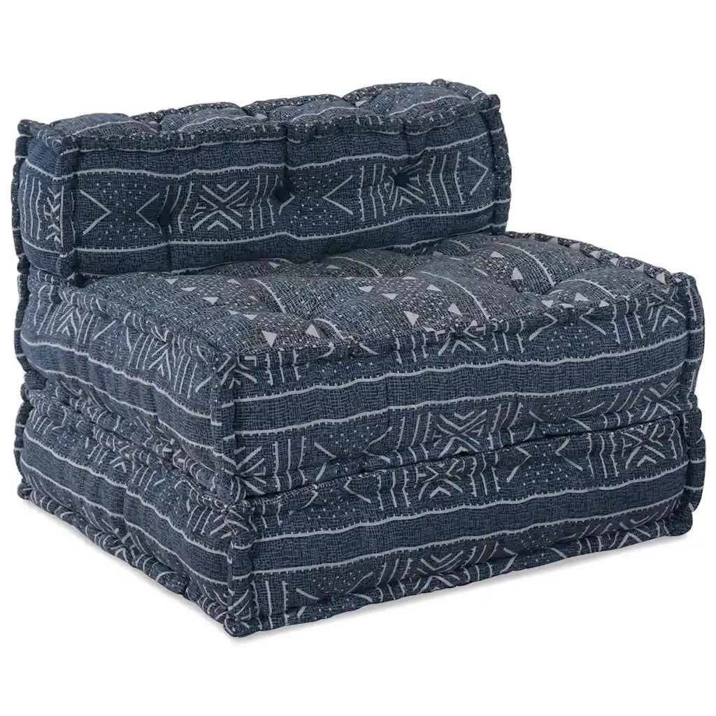 Unità di Divano Modulare Stampa Indigo 70 x 70 x 56 cm Tessuto 4019062