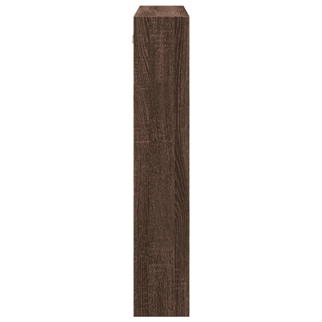 Armadietto a Muro | Mobile a Parete Rovere Marrone 80x15x80 cm Legno Multistrato