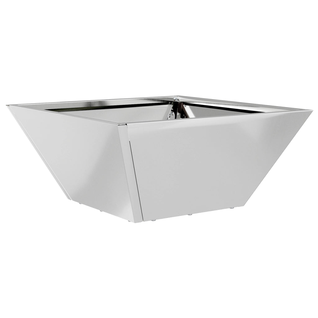 Vaso in Metallo Acciaio zincato 35 x 35 x 15 cm Vasi Vaso