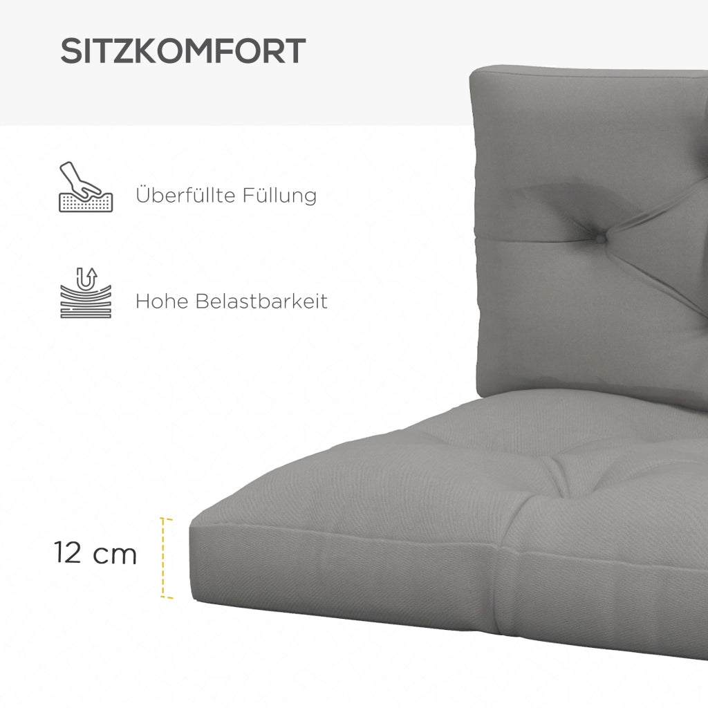 Cuscino per seduta ¨C zephmum ¨C Grigio 120x80x12 cm