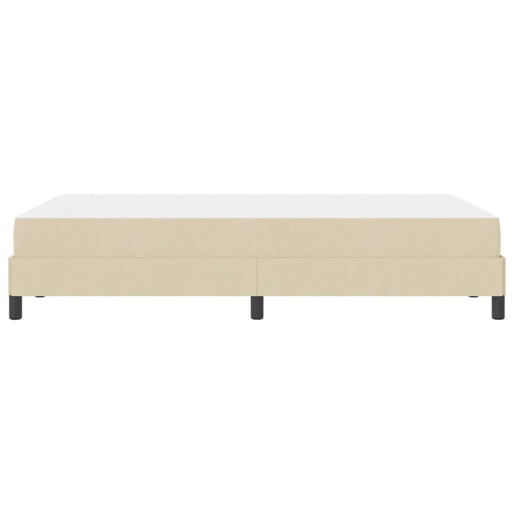 Letto a molle con materasso Crema 120 x 190 cm Tessuto