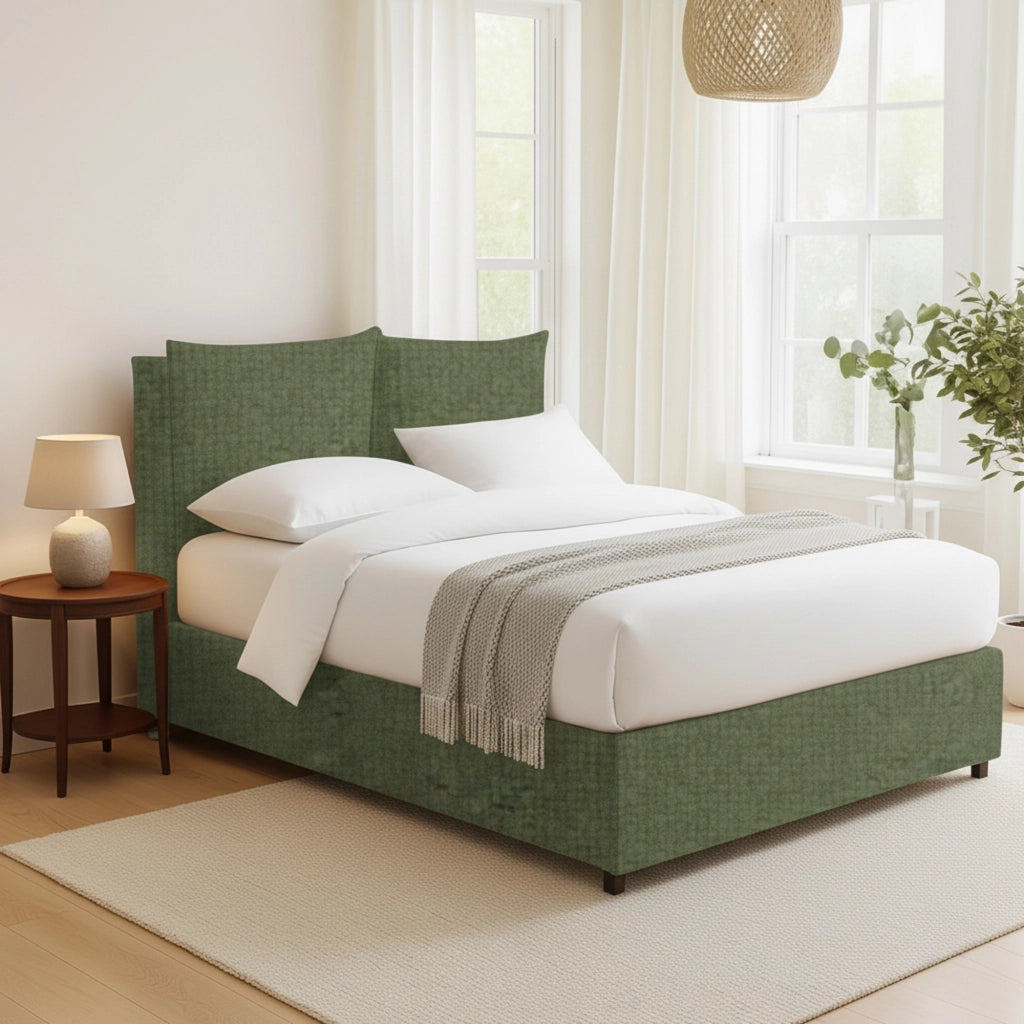 Formby, Letto Matrimoniale Sfoderabile Made in Italy, Verde