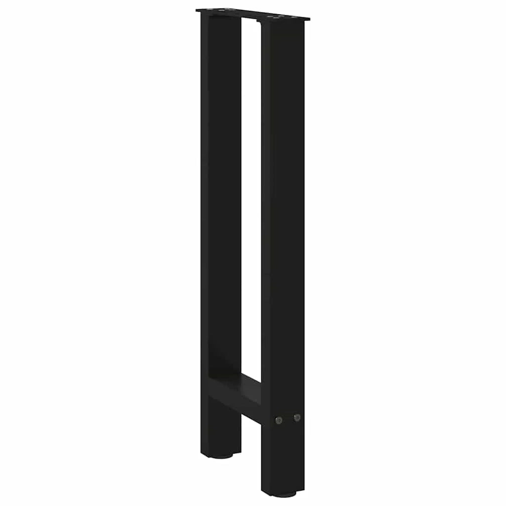 Set di 2 gambe per consolle moderne regolabili 28 x 73 cm in acciaio nero 02_0057532