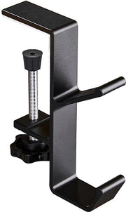 Hanger per cuffie in metallo, cuffie support con doppio gancio, cuffie gaming universale in lega di alluminio, posizionamento sotto il tavolo, antiscivolo, supporto cuffie regolabile per tavolo da lavoro
