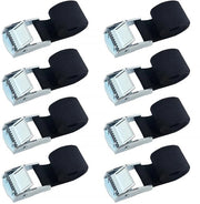 8 spanbandi adattivi, cinture di trazione, per motocicletta, auto, rimorchi, bagaglio, carico, barca, 50 × 2,5 cm, nero