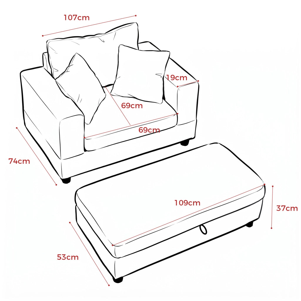 Divano chaise longue con poggiapiedi e vano contenitore, 3 cuscini, per soggiorno e camera, verde smeraldo