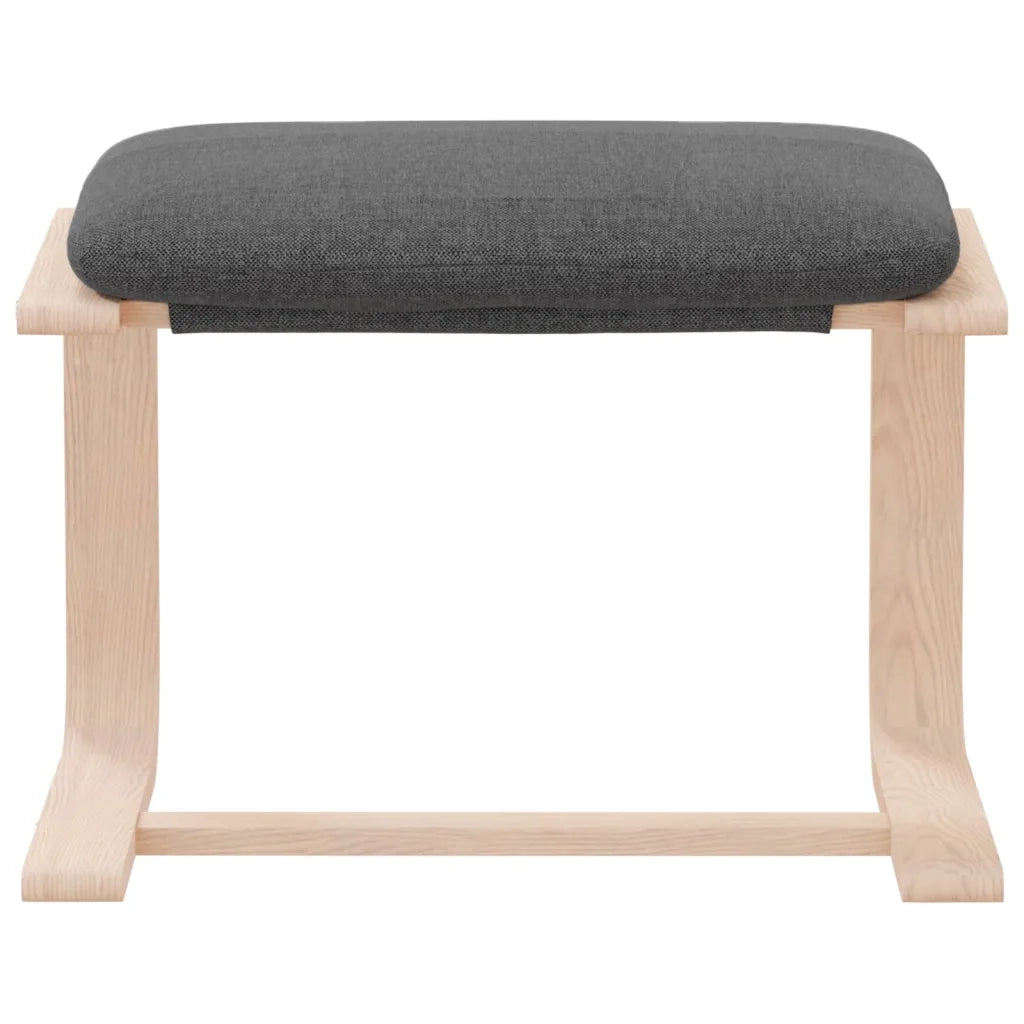 Poggiapiedi Grigio Chiaro 51x41x40 cm in Tessuto 352300