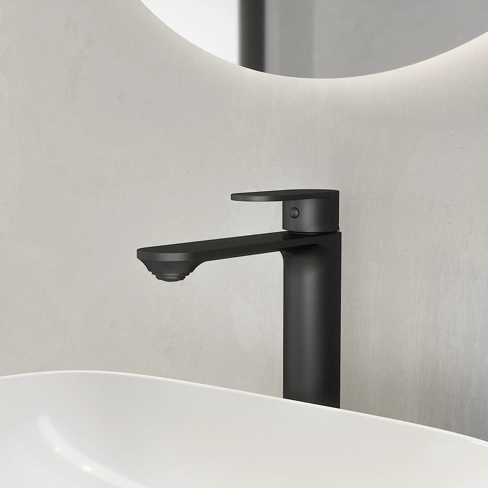 Set miscelatori: lavabo alto bidet senza scarico ed esterno doccia nero opaco | Kerry