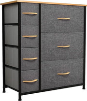 Scaffale a muro - Tela non tessuta 7 ripiani - Struttura in acciaio robusta - Grigio scuro - 30 x 64 x 72 CM