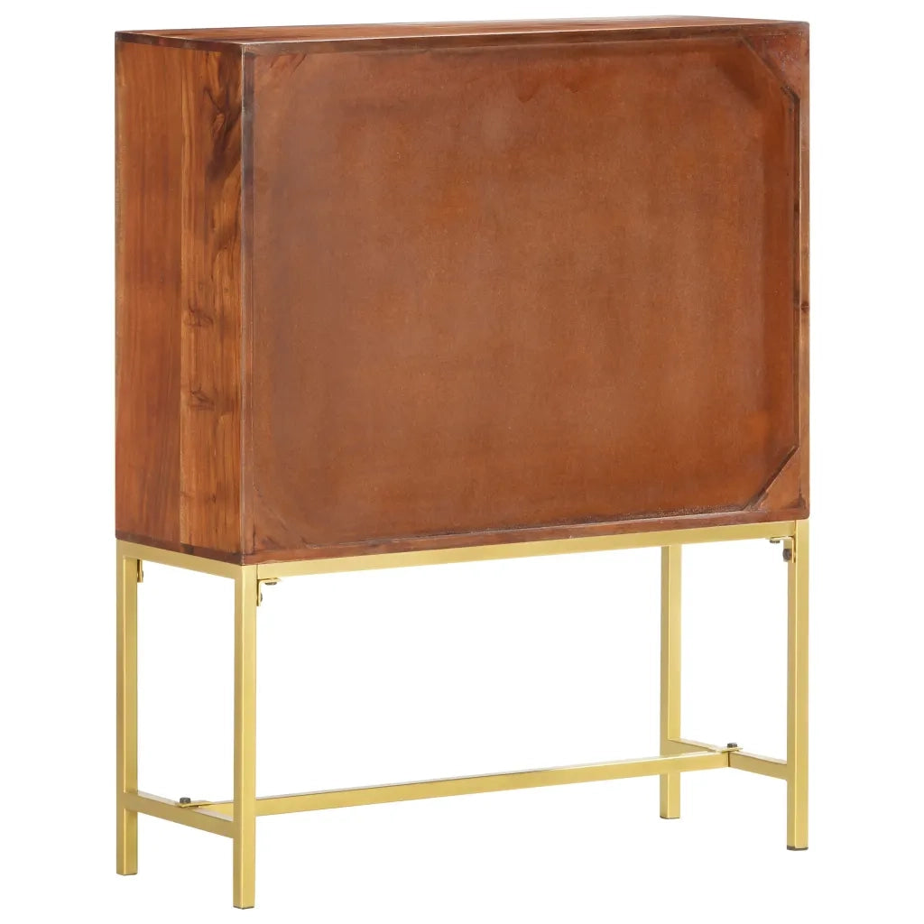 Credenza Alta 80x30x100 cm in Legno Massello di Acacia 285868
