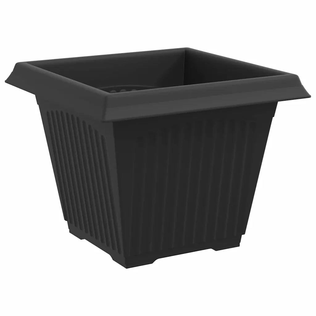 Vaso quadrato per fiori 24 pcs Nero 38 x 38 x 30 cm Plastica