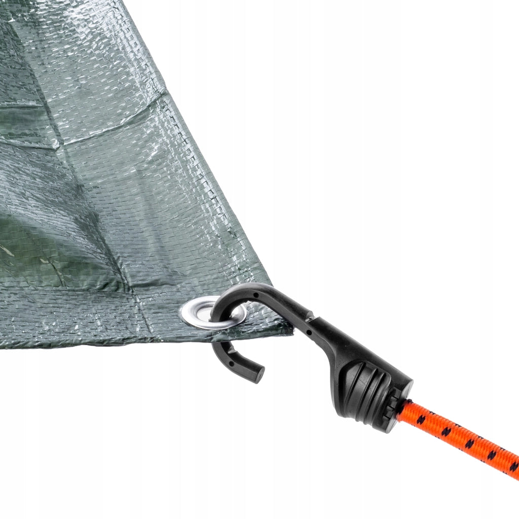 Corda elastica in gomma KADAX con gancio, 48 cm, per il fissaggio di teloni e tenditori per bagagli.