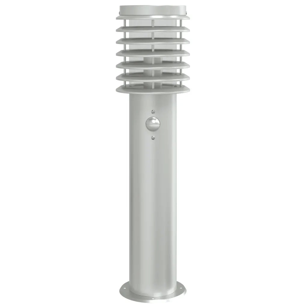 Lampade da Terra per Esterni Sensore 3 pz Argento 60 cm Acciaio 4006366