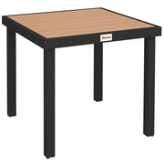 Tavolo da giardino in plastica 78 x 78 x 74 cm Telaio in alluminio resistente alle intemperie; tavolo da buffet Tavolo da campeggio per 4 persone Tavolo con balcone Tavolo da patio Tavolo da pranzo esterno per giardino; balcone patio nero