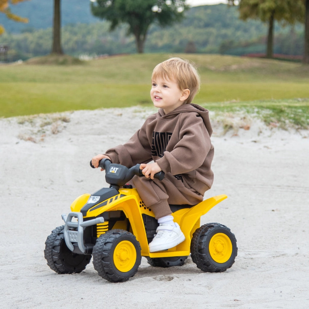 ATV elettrico per bambini licenziato CAT con suono del clacson, ATV elettrico per bambini e ruote filettate da 18 a 36 mesi -Macchinine giocattoli