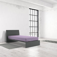 Lenzuolo Sotto con Angoli ed Elastico Tinta Unita Lilla 1 Piazza e Mezzo