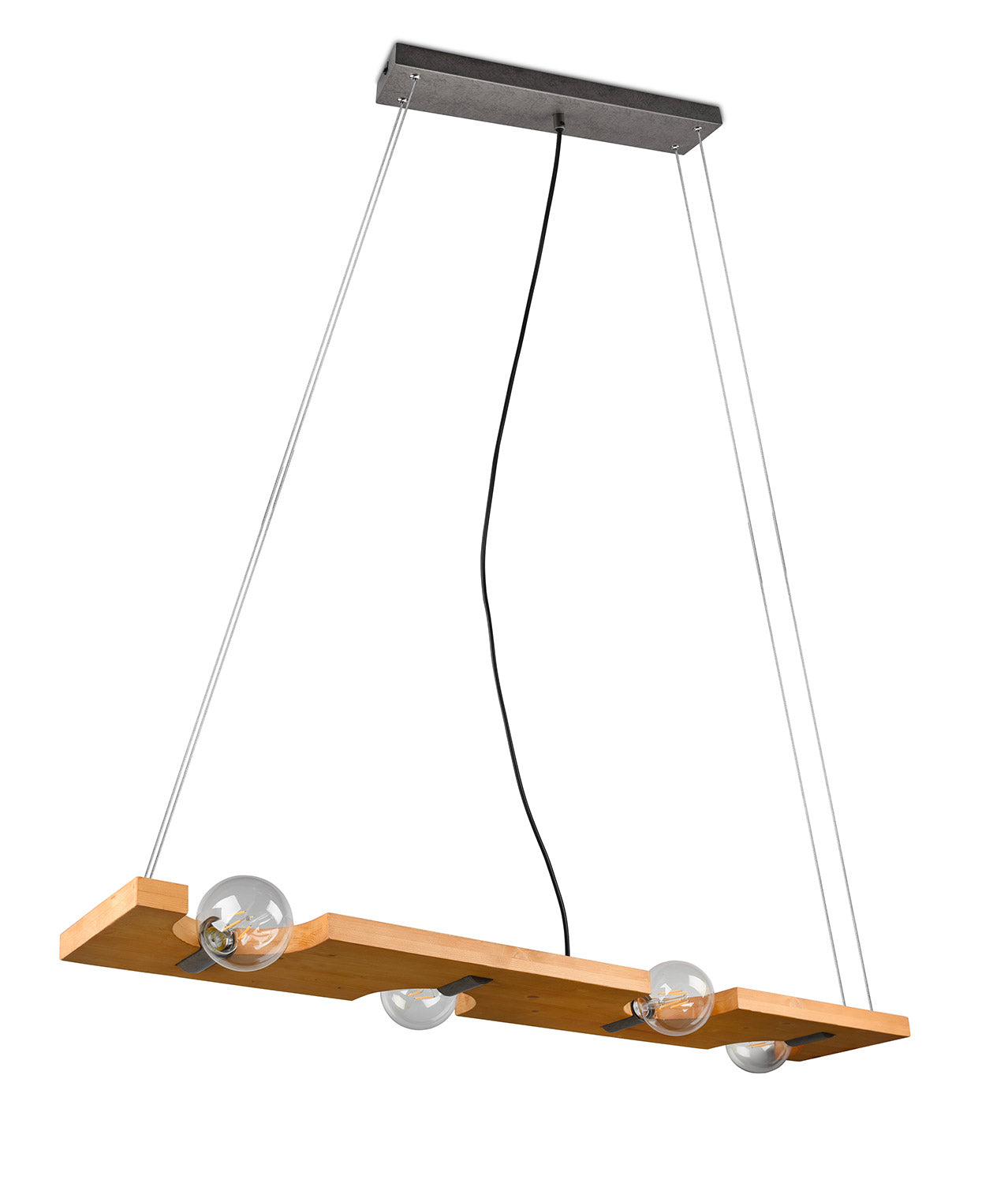 Lampada a Sospensione da Interno Attacco E27 in Legno naturale Naturale