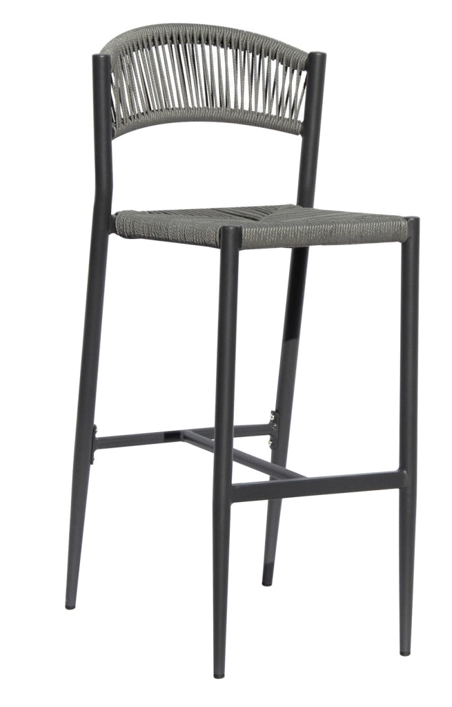 Sgabello Milano Contract In Alluminio  E Corda Color / Pz  1 Colore: Grigio