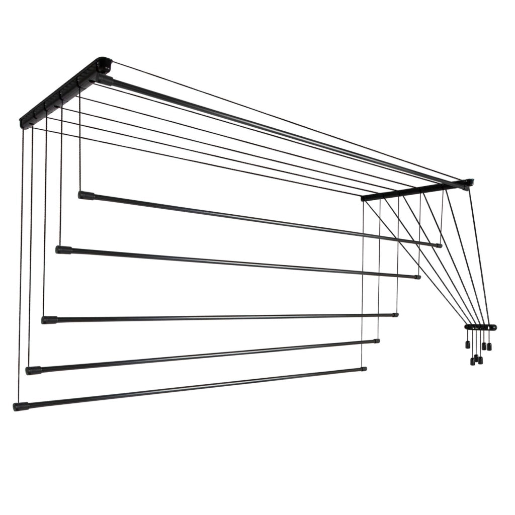 KADAX Suszarka sufitowa 6x160cm czarna AV160-P6St