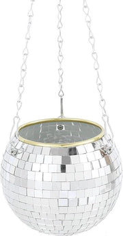 Pendente per piante Discobal vaso da fiore 15 cm pendente con scultura discobolo e catena per decorazione interna - argento