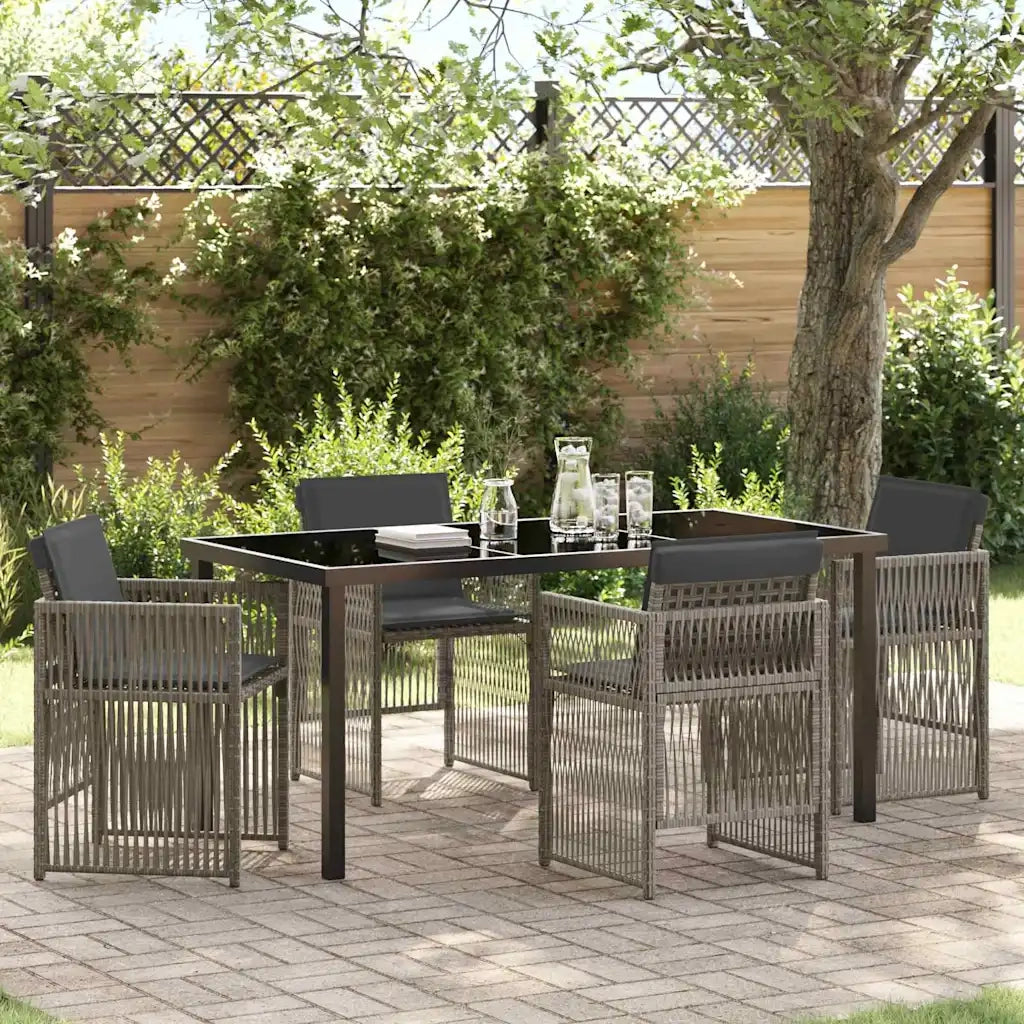 Set da Pranzo per Giardino 5 pcs Grigio 3380655