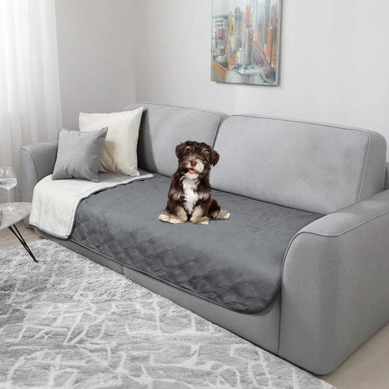 Duvetta impermeabile per cani - Tappeto antiscivolo per cani - Duvetta per cani robusta - Riciclabile - Grigio scuro 76 x 190 cm