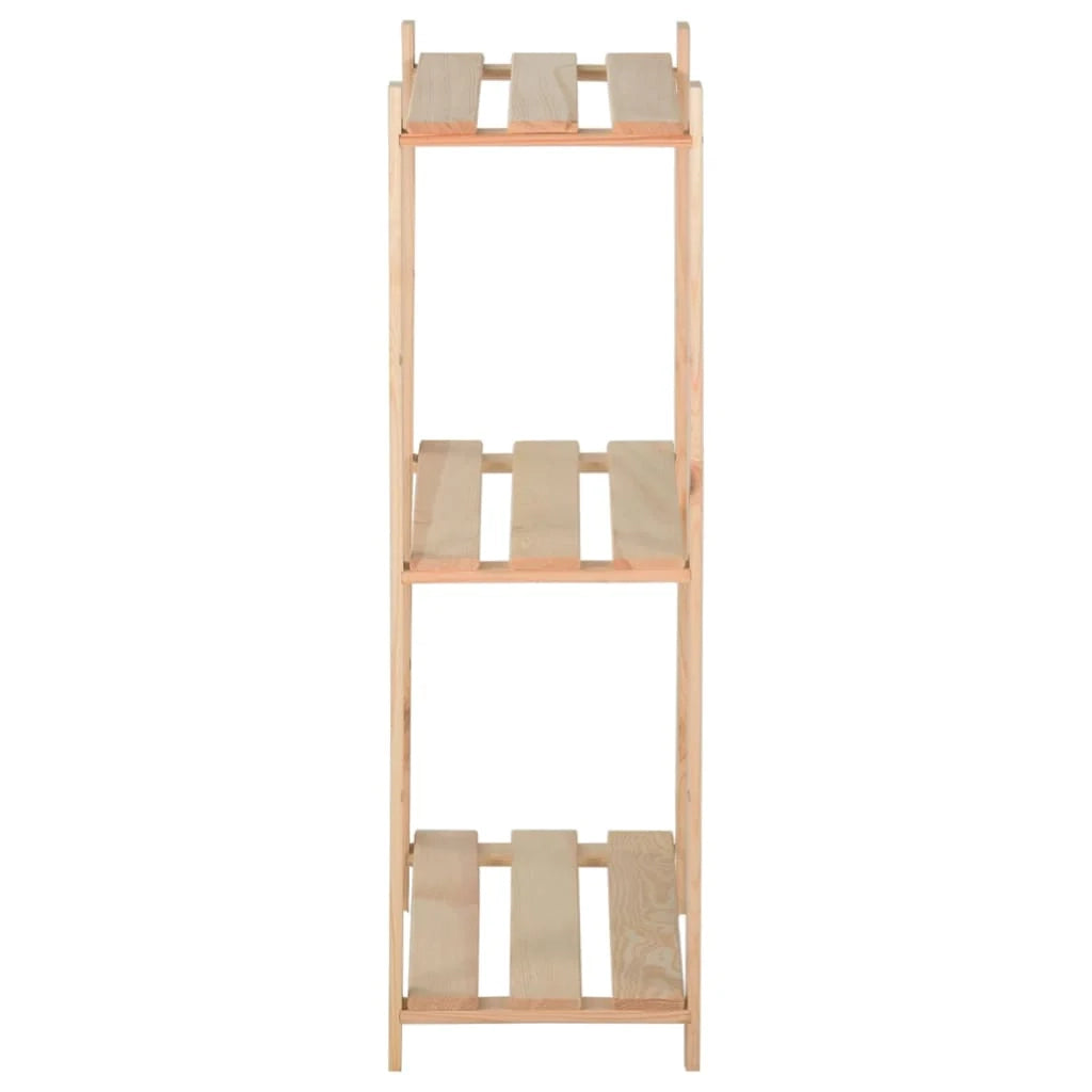 Scaffale portaoggetti a 3 ripiani 60 x 28,5 x 90 cm legno di pino massello 02_0000653