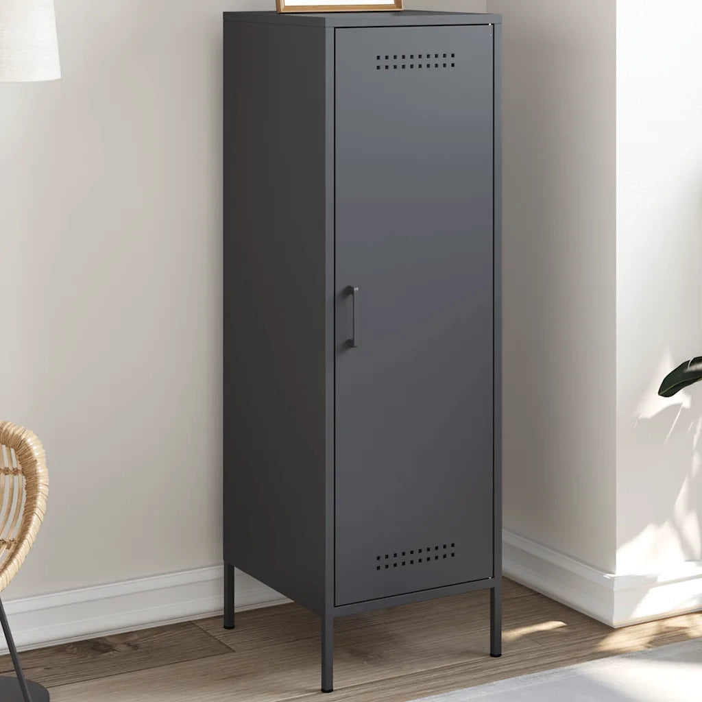 Credenza | Madia | Buffet da pranzo | Armadio da pranzo Antracite 36x39x113 cm in Acciaio