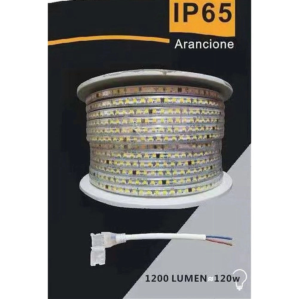 Trade Shop - Striscia Led 3535 220v 12w/mt 120led/mt 100 Mt 8mm Vari Colori Di Luce 3535-120d -