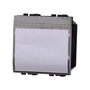 Pulsante Targa Portanome 2P 2M Campanello Colore GRIGIO Compatibile Con Bticino Living International