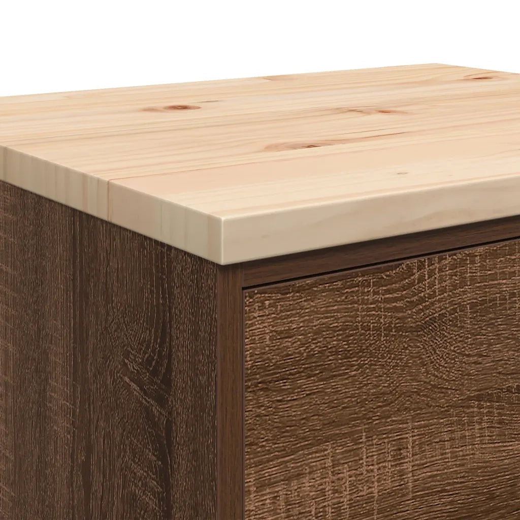 Armadietto per Garage in Rovere Marrone 60x51x85 cm