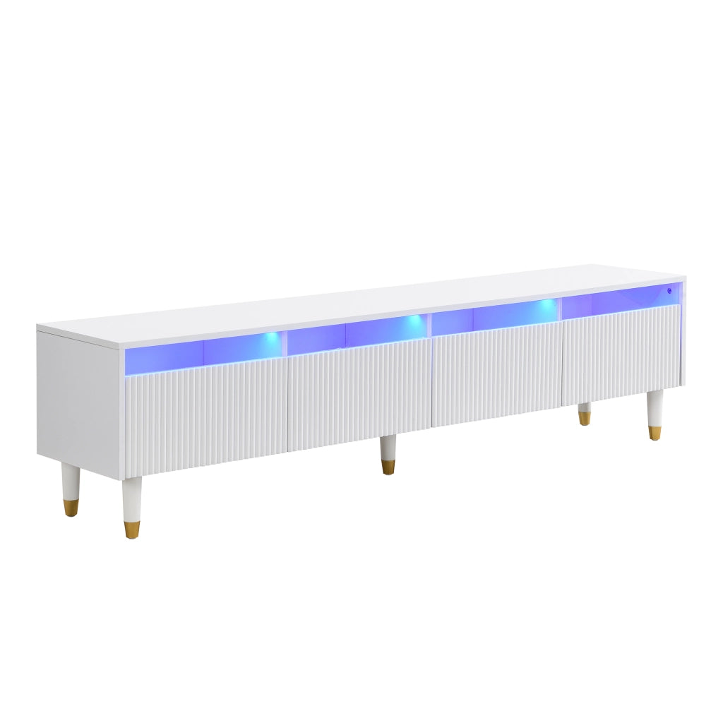 Mobile TV ¨C MINIMAL ¨C Bianco, MDF & Acrilico, 4 Cassetti, 178 cm, Soggiorno