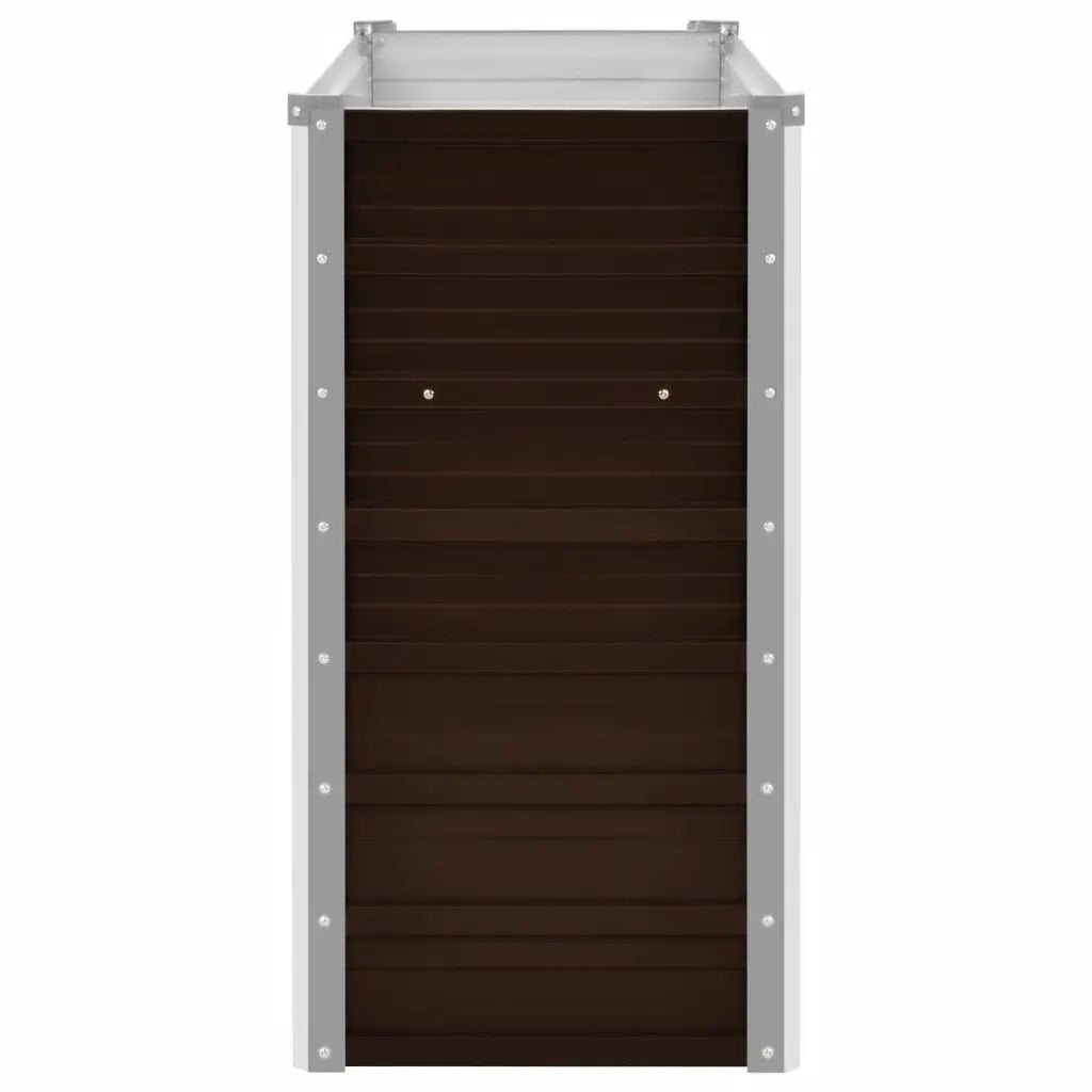 Letto Rialzato Giardino Marrone 160x40x77 cm in Acciaio Zincato 45717