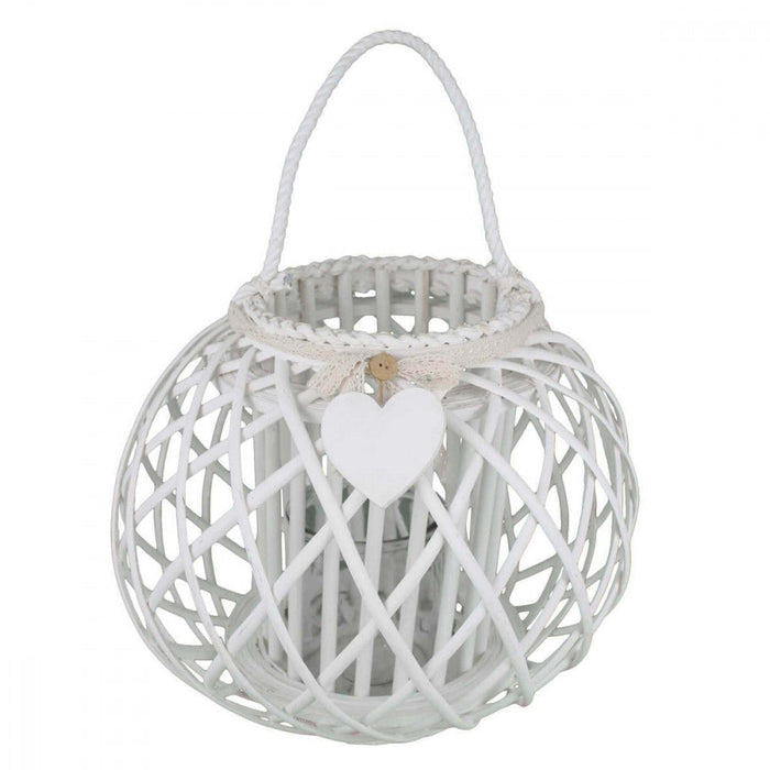 Lanterna Elvire   in Vimini Bianco