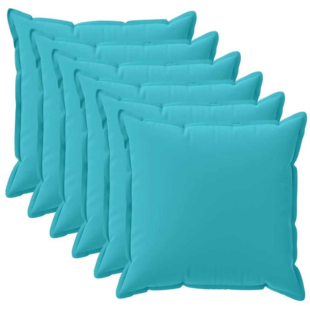 Federa 6 pcs HOUTEN Turchese 40 x 40 cm Poliestere 916940