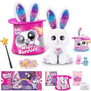 Pets Alive Magic Bunnies Peluche magico elettronico e interattivo a sorpresa (White Bunny),Zuru,Eta 3+