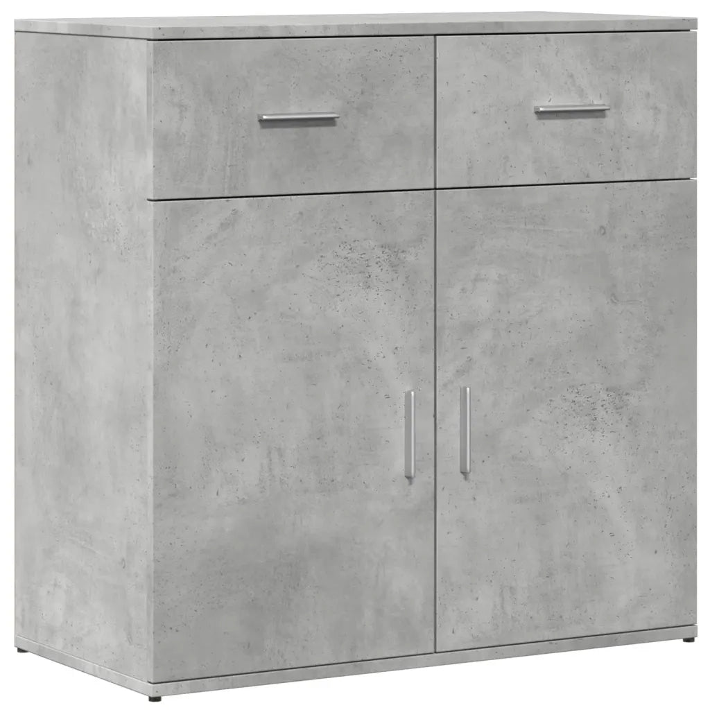 Credenza Grigio Cemento 79x38x80 cm in Legno Multistrato