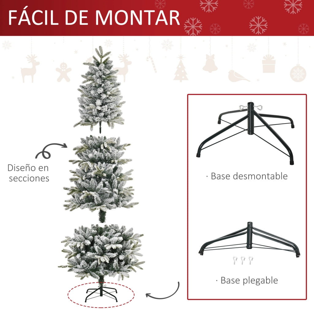 Albero di Natale Artificiale Nevado ¨C zephmum ¨C Verde Bianco 210 cm