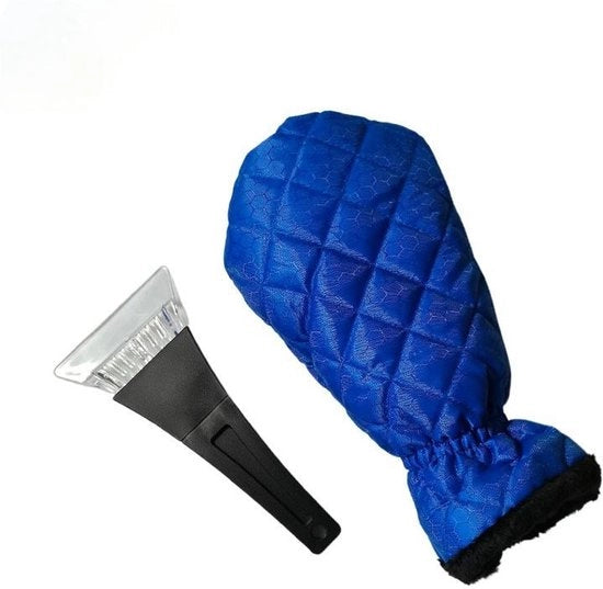 Vetrina antisnow i-krabber con rivestimento riscaldabile e cinturino elastico integrato; adatto per vetri e porte di auto.Cielo di blu