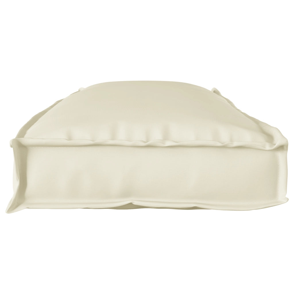 Cuscino per pallet per panchina panna 110x40x8 cm in tessuto Oxford