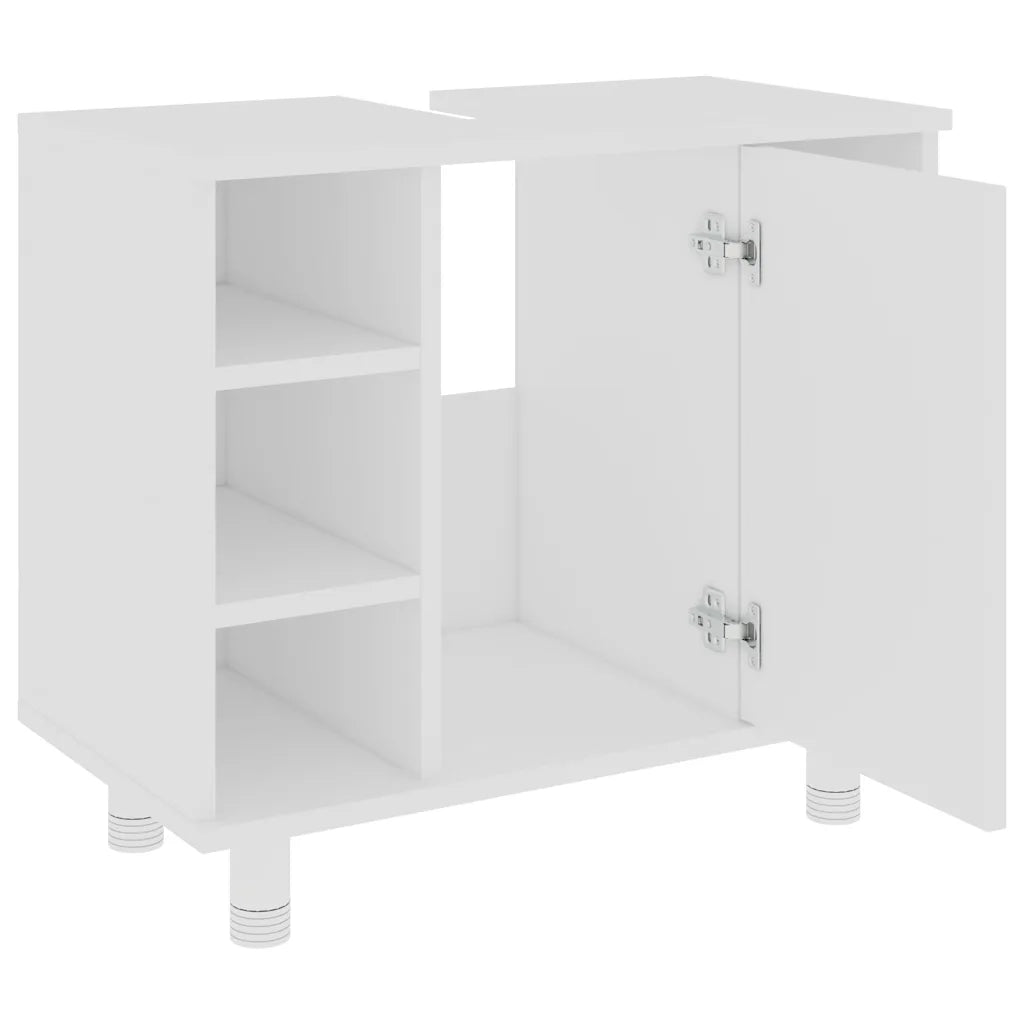 Armadio da Bagno Bianco 60x32x53,5 cm in Truciolato cod mxl 12297