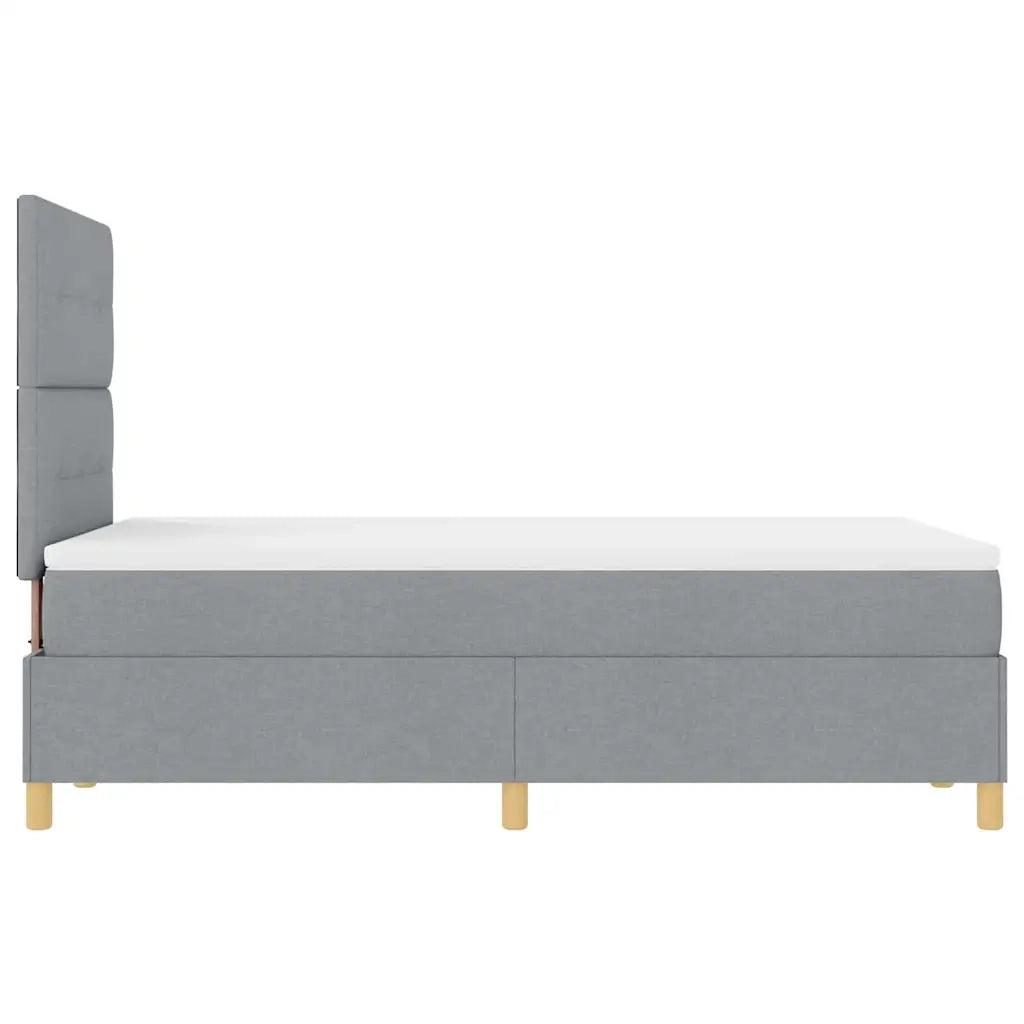 Letto a Sorgente LED Grigio chiaro 120 x 200 cm Tessuto 3343089