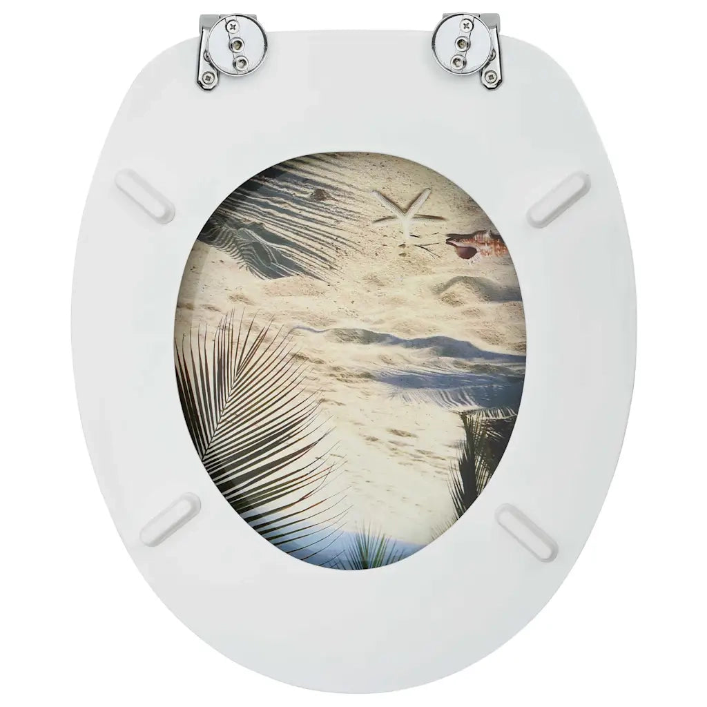 Tavoletta WC con Coperchio MDF Design Spiaggia cod mxl 41381