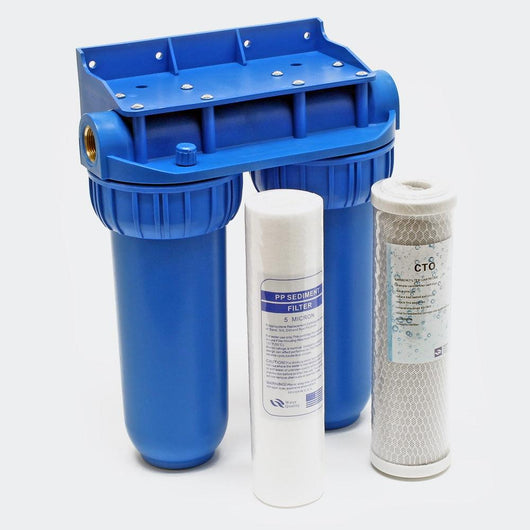 Blocco di carbone attivo con supporto a parete incluso doppio 20,67mm (1/2