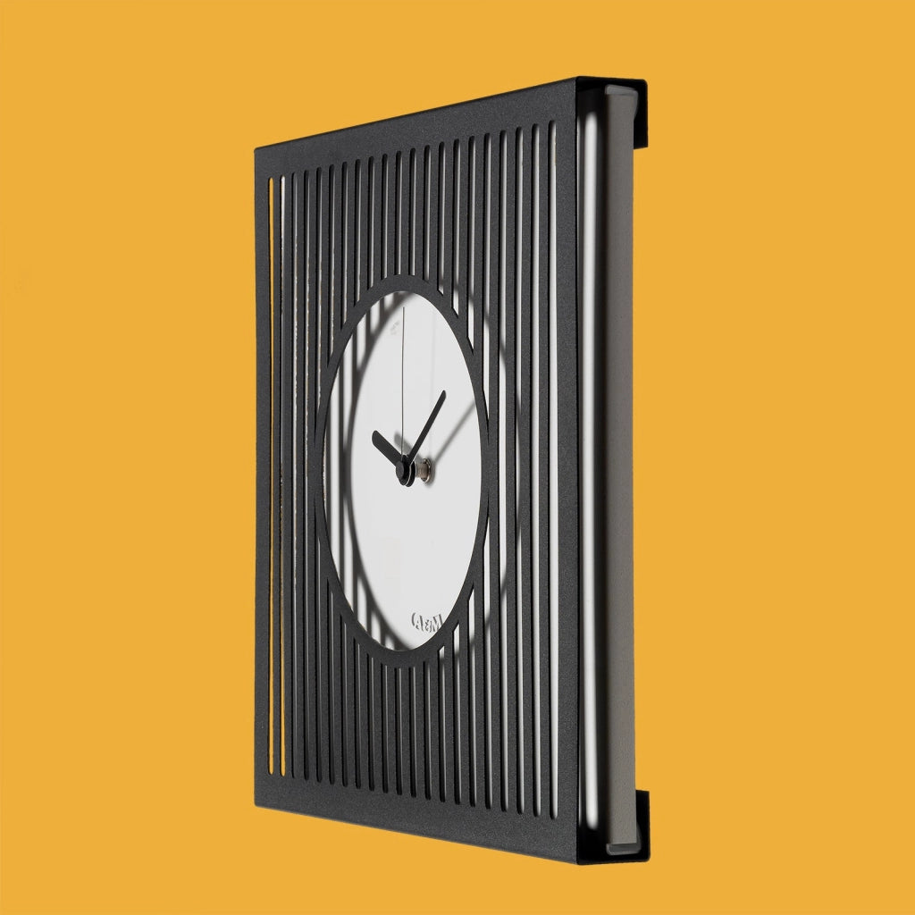 Orologio da parete elegante Tiffany piccolo Nero,bianco marmo