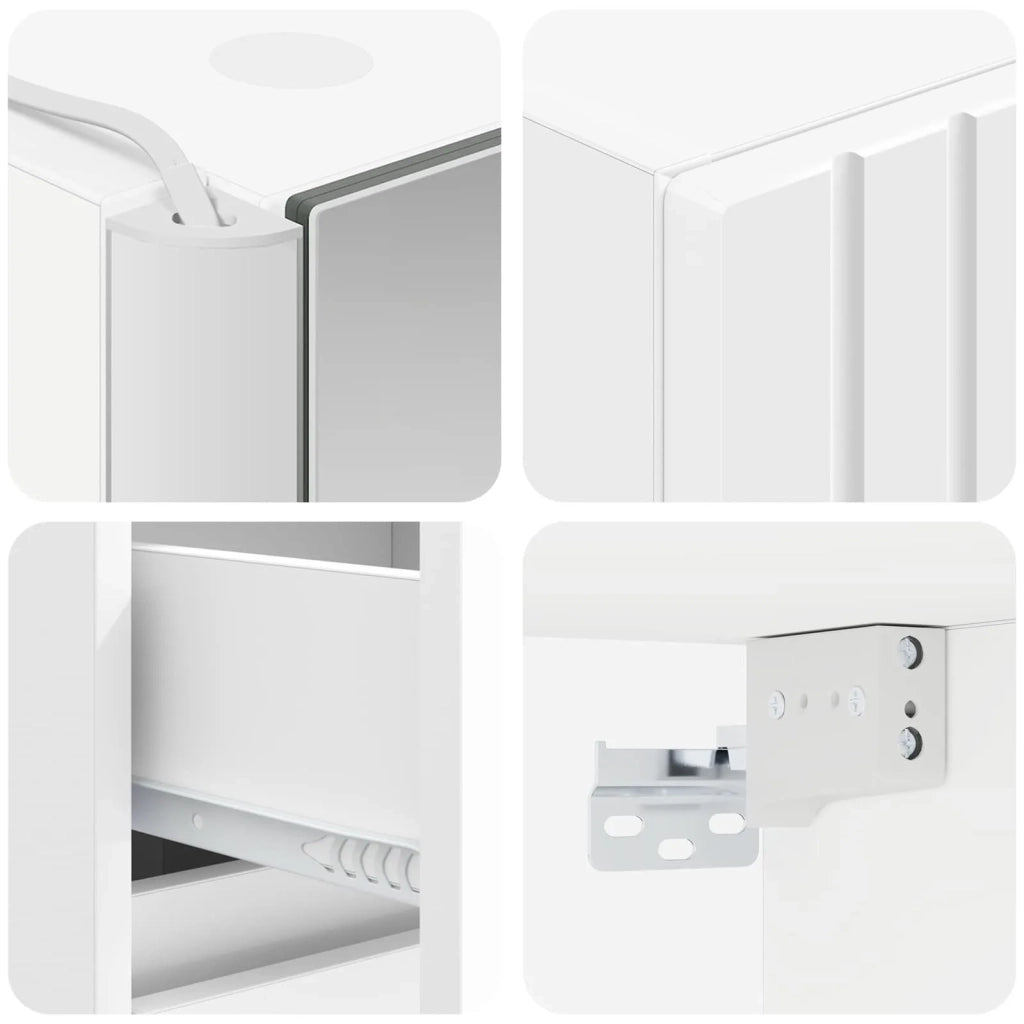 Set di Armadi da Bagno 5 pcs Bianco 43 x 11,5 x 60,5 cm 3407351