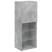 Mobile TV multimediale mensola TV credenza mobile TV per sala da pranzo soggiorno camera da letto con luci LED 40,5 x 30 x 102 cm grigio 02_0026597