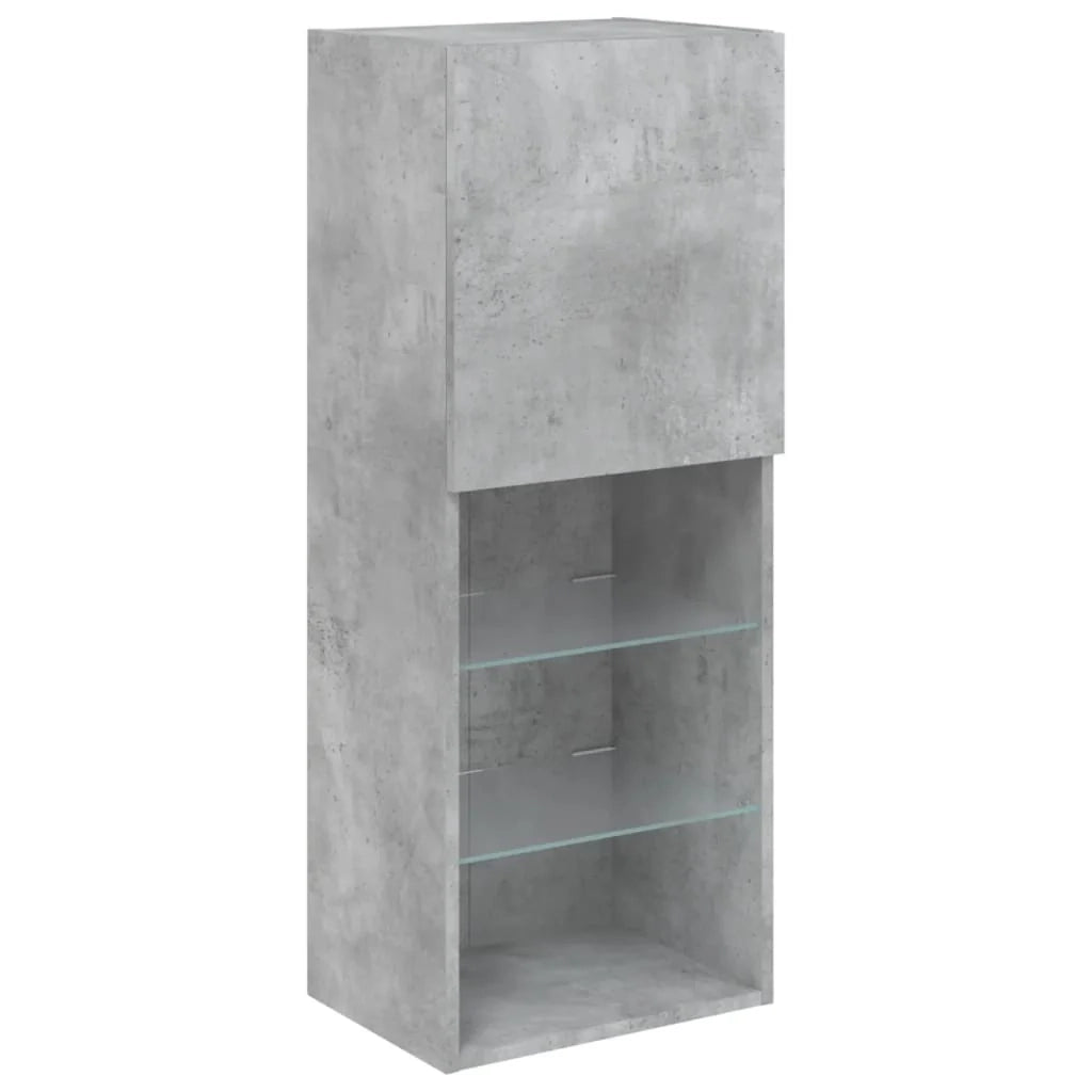 Mobile TV multimediale mensola TV credenza mobile TV per sala da pranzo soggiorno camera da letto con luci LED 40,5 x 30 x 102 cm grigio 02_0026597