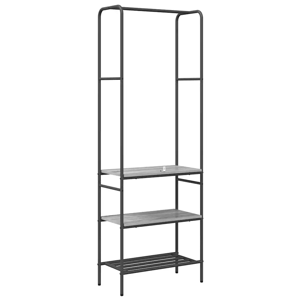 Stendibiancheria con lo scaffale Grigio sonoma 60 x 30 x 171 cm 868460